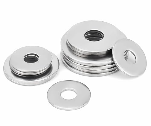 SHUNCHG 100 Stück Unterlegscheiben M4 x 12mm, Unterlegscheiben M4 Edelstahl A2 V2A 304 Karosseriescheiben, Diese Beilagscheiben sind geeignet für Muttern, Schrauben und Gewindestangen