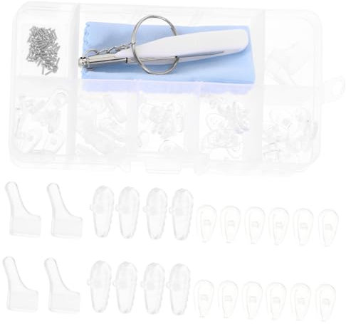 SEWOART 1satz Einstellbare Nasenpads Mit Schraubendreher Für Brillen Rutschfestes Bequemes Und Langlebiges Zubehör Für Augenpflege Für Brillenreparatur Und