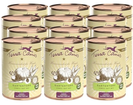 Terra Canis Mix di frutta e verdura, Garden Casserole per cani, 12x400g