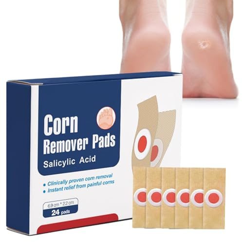 Hornhaut-Pflaster für die Fußpflege, 24 Stück Hornhaut-Pads, Hornhautentferner, schnelle Entfernung von natürlichen Hühneraugen, Hornhautentfernung an den
