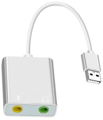 Rdxanc USB Sound Adapter, External Sound Card for PC and Laptop，USB Microphones Adapter to 3.5mm(1/8inch) for Headphone Speaker