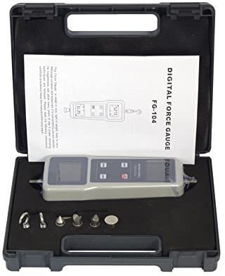 POOIQX Misuratore di Forza del Tester Portatile Pull And Push Digital e Portatile 98 0N FG-104-100K Dinamometro a scartamento di Forza,Misurazione Efficiente della Forza