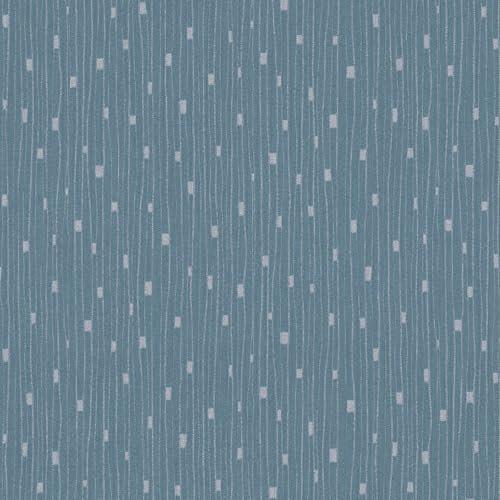 Profhome Gestreiftes Muster Tapete 388222-GU Vliestapete blau silber 0,53 m x 10,05 m / 5,33 m2
