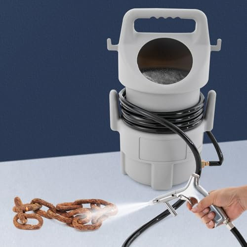 Mobiles Sandstrahlgerät, Sandstrahlanlage Kapazität 22.68kg 4.5m Arbeitsschlauch Sandstrahler Injektorstrahler für Entfernen von Rost Farbe Flecken