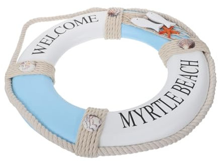 KAILIKETIY Holz Rettungsring Wanddeko Nautisch Dekoration Rettungsringe Boho Stil Wohnaccessoire Ozean Design für Zuhause Zimmer Schmuck