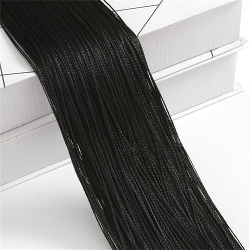 Odot 2 Piezas Sencillo Color Liso Cortina Puerta Exterior Hilos,Cortina de Flecos para Ventana Cortinas de Puerta Antimoscas,Separador de Habitaciones Decorativa Dormitorio (Negro,100x200cm)