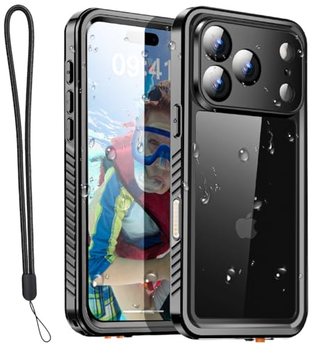 AICase cover impermeabile compatibile con iPhone 17 Pro, anti-neve, anti-polvere e anti-urto, certificata IP68, protezione completa, custodia subacquea completamente sigillata