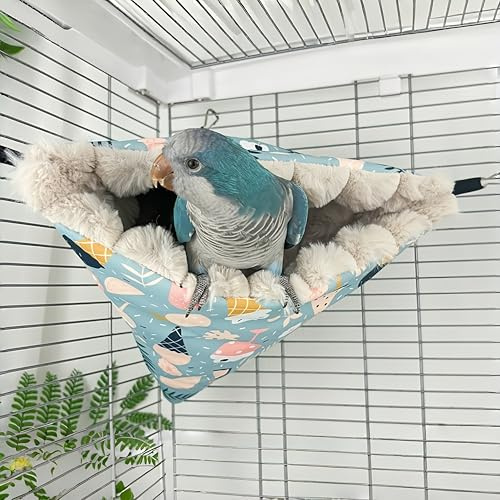 Guangyu Nido per gabbie di uccelli, lettino da appendere in peluche come tenda calda per uccelli per dormire e giocare, impermeabile per pappagalli, pappagalli, pappagalli, parrocchetti e canarini