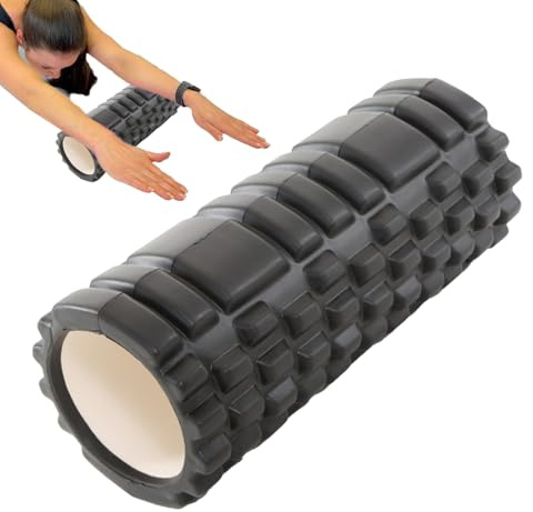 Massagerulle i skum | Massageverktyg med hög densitet för djupa och utlösningspunkter | muskelåterhämtningsstång, för nackfot och kalv, yoga, stretching, gymnastik