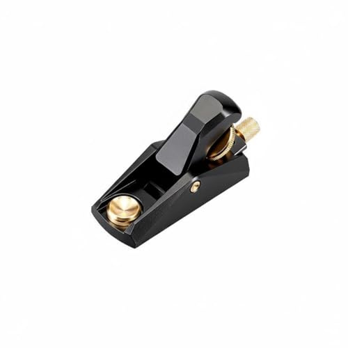 harayaa Rabot à Main Mini Aluminium Rabot de Banc Rabot d'Angle Bas Outil de Menuiserie Compact en Acier Réglage Fin Travail de Finition Coupe Douce Adapté au, Noir