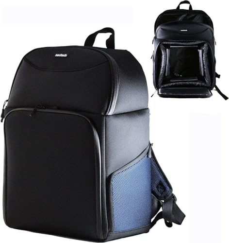 Navitech Portable Rugged Black & Blue Backpack/Rucksack Carry Case Compatible with The HP Pavilion 570-p016na Desktop PC