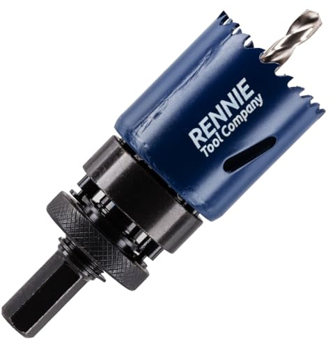 32mm Hole Saw Bi-Metal With Arbor And Pilot Drill. Circular Hole Cutter | For Stainless Steel, Steel, Sheet Metal, Wood, Plastic, Pipes & Drywall. Circular Holesaw Set M35 5% Cobalt Hole Cutter