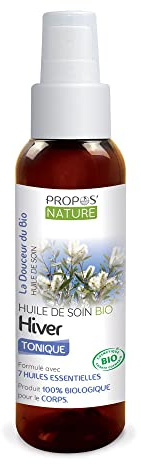 Huile de soin Hiver - Synergie d'Huiles essentielles - Niaouli, Ravintsara, Romarin à camphre, Eucalyptus, Lavande, Géranium et Ylang ylang - Fabriqué en France - 100ml - PROPOS'NATURE
