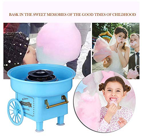 GMRZ Mini Máquina De Algodón De Azúcar para Niños, Algodonera Máquina De Hacer Cotton Candy Tubo Calentamiento Cerámica Acero Inoxidable Creativo Halloween Navidad Regalo,B