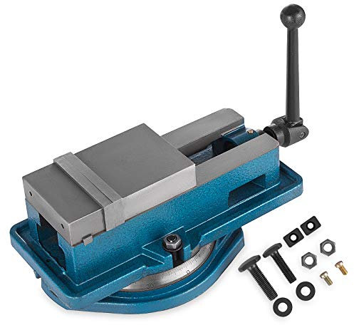 VEVOR Schraubzwingen-Schraubstock 100 mm, Tischschraubstock 100 mm, Bench Clamps 16 kg, Metall Professionelle Gusseisen Schraubstock für Säulenbohrer Breite Backen…