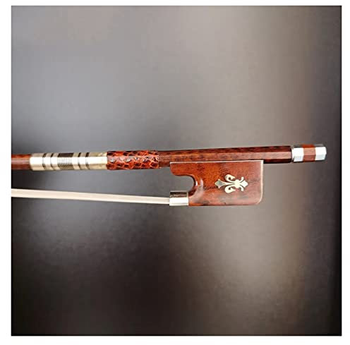 Cellobogen Viola Bogen Schlange Holz Rund Bar Schlangen Holzfrosch Mit Blume Nickel Silberteile Cellobogen (Color : 15)