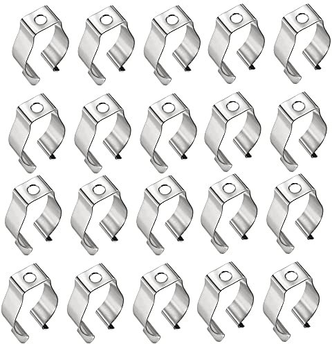 QIUMING T8 20 pezzi Clip per tubi fluorescenti Clip per luce a LED Supporto per tubo per luce a LED, capanno d'acqua, garage per evitare