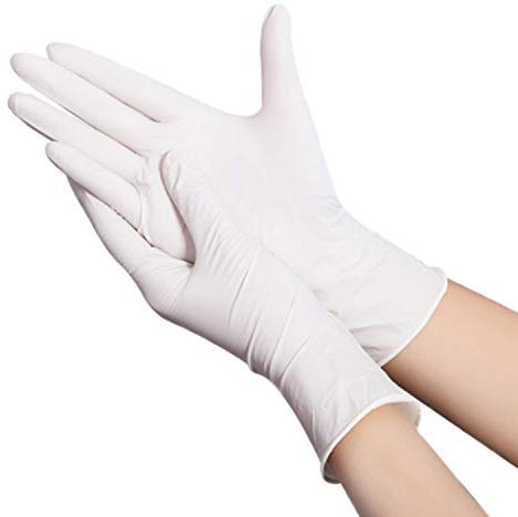 Verschleißfeste Handschuhe Nitril-Industriehandschuh, puderfrei, Einweg, latexfrei, blau, klein, Schachteln mit 100 Stück (Color : White, Size : XL)