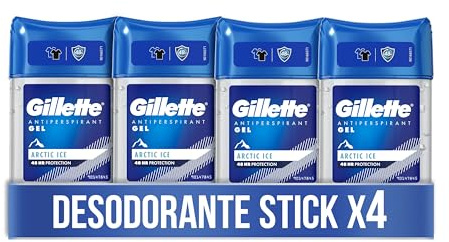Gillette Clear Gel Desodorante Y Antitranspirante Artic Ice Para Hombre, 4x70 ml