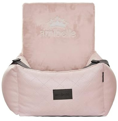 Seggiolino auto di lusso per cani, sedile posteriore, sedile anteriore, universale, lavabile, per cani e gatti, colore: rosa, in similpelle, morbido peluche, dimensioni: 55 x 55 cm