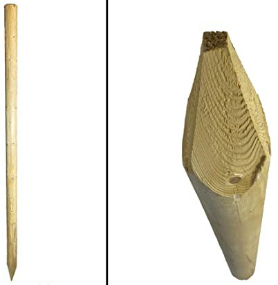 Zaunpfahl aus Fichtenholz angespitzt 150cm mit einem Durch. 6-8cm