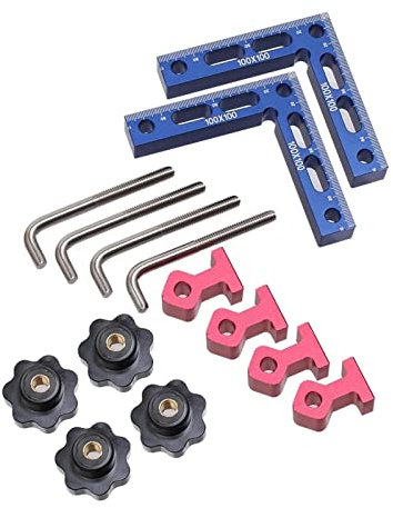 Pinces de banc Pinces à angle droit en aluminium Fixation auxiliaire en forme de L à 90 degrés Positionnement de la planche d'épissage Règle en forme de L Clip de positionneur pour établi, travail d