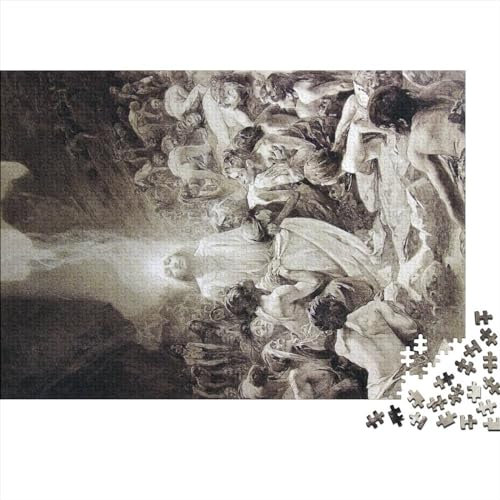 Alphonse Maria Mucha Holz Puzzle 1000 Teile Für Erwachsene, Impossible Puzzle, Farbenfrohes Legespiel,Geschicklichkeitsspiel Für Die Ganze Familie, Weltberühmte Gemälde Puzzel