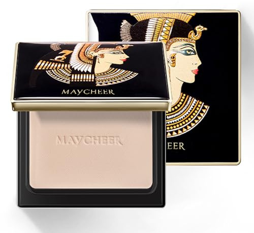 Pressed Setting Powder - Matte Face Powder Foundation - Long Lasting Waterproof, Dual-Use, Conceal & Brighten, Smooth Finish, With Mirror & Puff