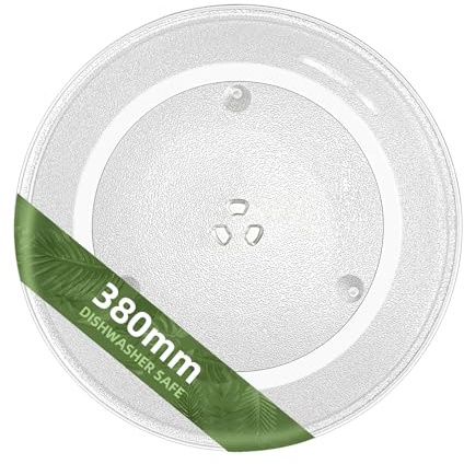 Gemroom 15 Microwave Glass Plate for Panasonic Microwave Plate F06014W00AP A06014A00AP, 15 Inch Replacement Microwave Glass Turntable Dishwasher Safe