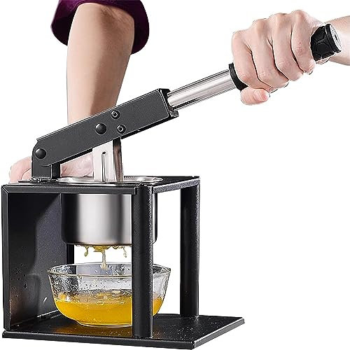 Exprimidor de cítricos, exprimidor de jugo manual con 2 filtros, diseño de palanca de máquina exprimidora manual profesional y mango antideslizante, para exprimir jugos frescos