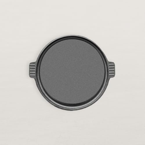 Kokko Plaque de Cuisson plancha en Fonte Large plancha : Ø37 cm pour Cuire des Petits légumes Plaque avec poignées pour faciliter Le Service