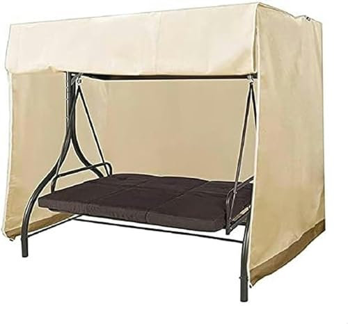 XENITE Replacement Canopy For Swing Seat 3 Triple Seater Hammock Glider Cover 190T Heavy Duty Durable 3 Seater Garden Canopy Replacement Cover (Color : Black, Size : B)-1