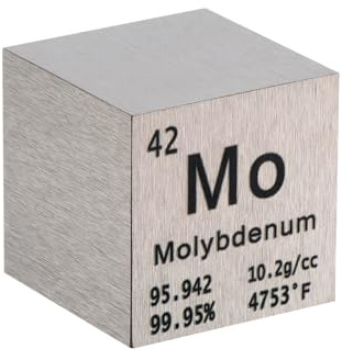 PATIKIL Molybdänwürfel Metallelement Hochdichter Block 1 Zoll | Reines Periodensystem Element Würfel Magnesium Block, für Elementsammlungen Lehrerlabor Wissenschaftliches Experiment