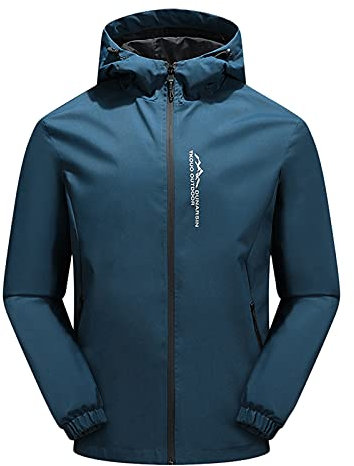 Waterproof Jacket Mens Hiking | Men'S Outdoor Lightweight Waterproof Jackets With Zipper Pockets Outdoor Raincoat Packaway Breathable Windproof Shell Jacket For Travelling, Camping, Running