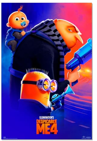 Grupo Erik Poster Kunstdruck Ich Einfach unverbesserlich 4 - Deko Wohnzimmer oder Deko Schlafzimmer - Deko Zimmer - Größe 61 x 91 - Offizielle Minions Fanartikel