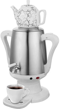 ZYJIX Turkish Teas Electric Teapot - 4-Liter Kettle With 1-Liter Teapot Capacity, Automatic Shut-Off And Boil-Dry Protection For Turkish Tea Lovers(Color:B)