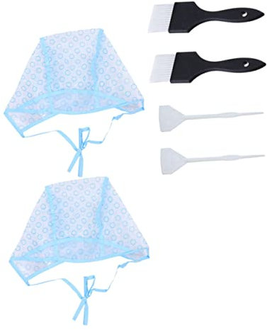 Baluue 6stücke Teiliges Haarfärbehut Mit Haken Highlight-kappen Für Salon Und -färbung Für Strähnchen Und Färben Von Haaren Inklusive Färbepinsel Und Haken