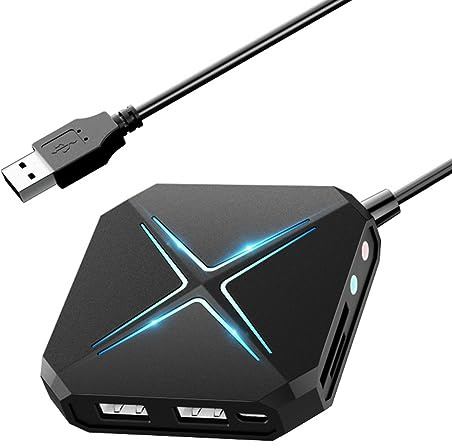 Muyilanc USB Hub 3.0 Splitter 1 Trascinamento 6 Ad Alta velocità con Scheda Audio TF SD Card Conversione Multifunzione HUB di Espansione Facile da Usare