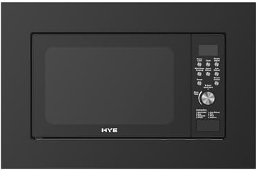 HYE Microwave - Integrated 20L 700W Black Microwave Oven, Compact & Built in Design, Digital Controls, Preset Cooking Functions - SA01BIM207B13