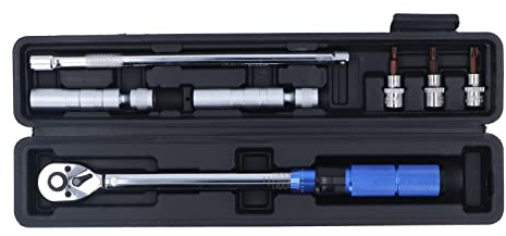 XZXCVN Clé Dynamométrique Voiture 3/8 Pouces avec Douille Bougie 14mm 16mm, 7 Pièces - Précision ±3%, Acier Chrome Vanadium, Réparation Auto et Moto