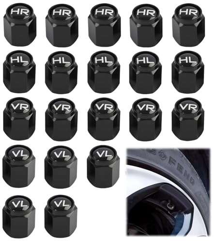 20 PCS Ventilkappen – Autoreifen Ventilkappen mit Beschriftung, Universal für PKW/SUV/BMW, Reifenventilkappen zum Schutz & Markierung von Sommer-/Winterreifen