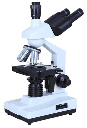 Microscope Microscope trinoculaire composé, microscopes Professionnel à Platine mécanique à 2 Couches, for Laboratoire Scolaire microscopes