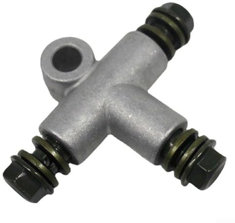Connecteur en T pour tuyau d'huile de frein de plage 10 mm en alliage d'aluminium pour une utilisation durable et une connexion fiable dans les systèmes de ligne de frein ATV