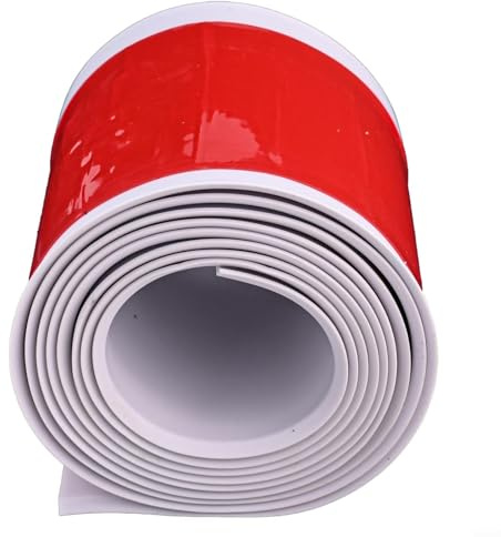 Besttoolifes Plinthe en PVC souple, plinthe en plastique imperméable pour amélioration de la maison, 2 m x 10 cm, bordure murale décorative pour une installation facile (blanc)