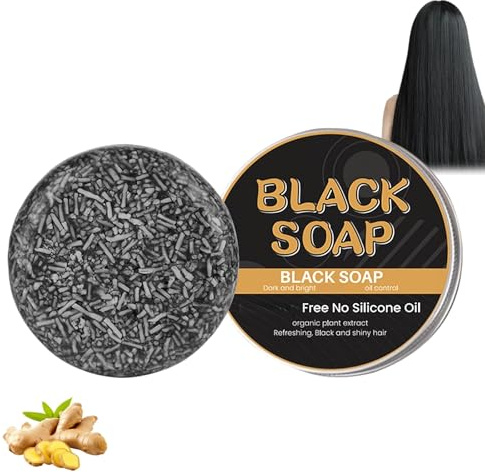 Gray Hair Reverse Shampoo Bar,Anti-Grey Hair Shampoo Bar,Gray Beard Coverage Soap,Solid Grey Hair Darkening Shampoo Bar,Gray Hair Coverage Soap for Men and Women,Natural Black Soap & Anti Grey Shampoo