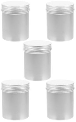 SUPVOX Boîte en Aluminium 5 Pièces 80ml Hermétique pour Cire Capillaire et Thé en Vrac, Contenant de Rangement Élégant et Pratique pour Usage Domestique