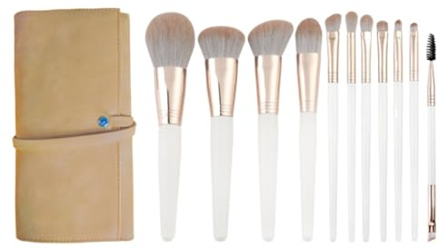 Perfecto Para Look Juego De Brochas Maquillaje Con Bolsa For, Brocha Suave For Polvos, Rubor, Contorno, Resaltador Para Maquillaje