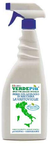 Pré-lavage vaisselle en poudre – 750 g – Préparer les ustensiles au lavage avant d'entrer dans un lave-linge – 100 % naturel, aucun symbole dangereux – VERDEPiu