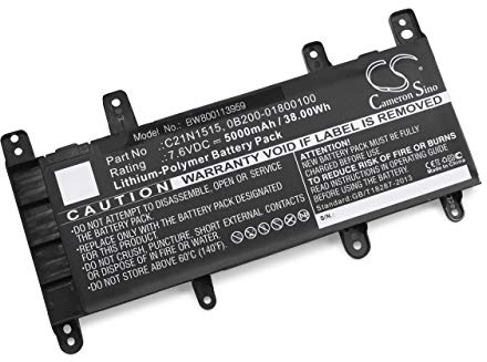 vhbw Akku kompatibel mit Asus R753UX-T4040T, R753UX-T4042T, R753UX-T4043T Notebook (5000mAh, 7,6V, Li-Polymer)