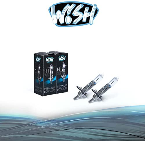 Wish® H1 LongLife 12V 55W P14,5s Halogen Glühbirnen Lampe Scheinwerferlampen (H1 LongLife Doppelpack)